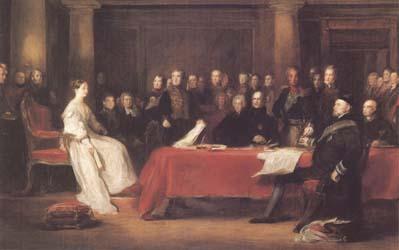Sir David Wilkie THe First Council of Queen Victoria (mk25) Germany oil painting art